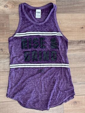 Victoria's Secret PINK Purple Logo Tank Top